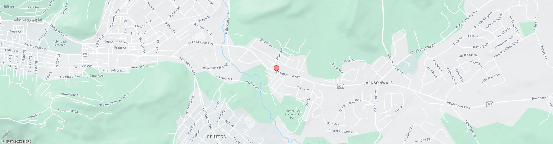 Location Map: 3528 St Lawrence Ave Reading, PA 19606