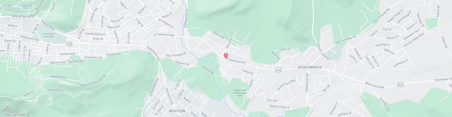 Location Map: 3528 St Lawrence Ave Reading, PA 19606